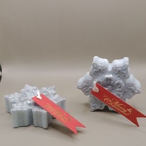 Silver Snowflake Candle Holder